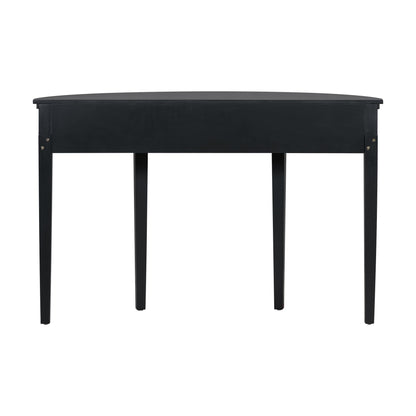 U-Style Distinctive Features of Pine Veneer Console Table with Vertical Stripe Drawer Fronts and Four Legs