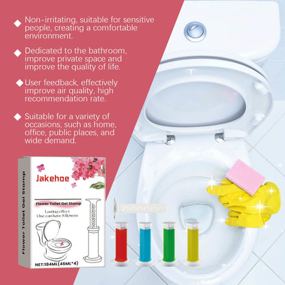 Toilet Gel Deodorizer Flower Household Toilet Descaling Deodorizing Deodorizing Fragrance Deodorizing Odor-Removing Toilet Cleaner