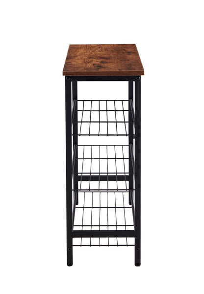 DN 4-Tier Metal Shoe Rack, Modern Multifunctional Shoe Storage Shelf with MDF Top Board, 1 pc per carton