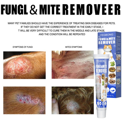 Pet Mite Relief Cream For Pet Dogs And Cats Skin Itching And Mite Removal Topical Care Cream