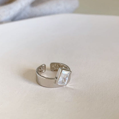 Dopamine love colored zircon diamond ring female niche index finger high-end fashion personality open ring