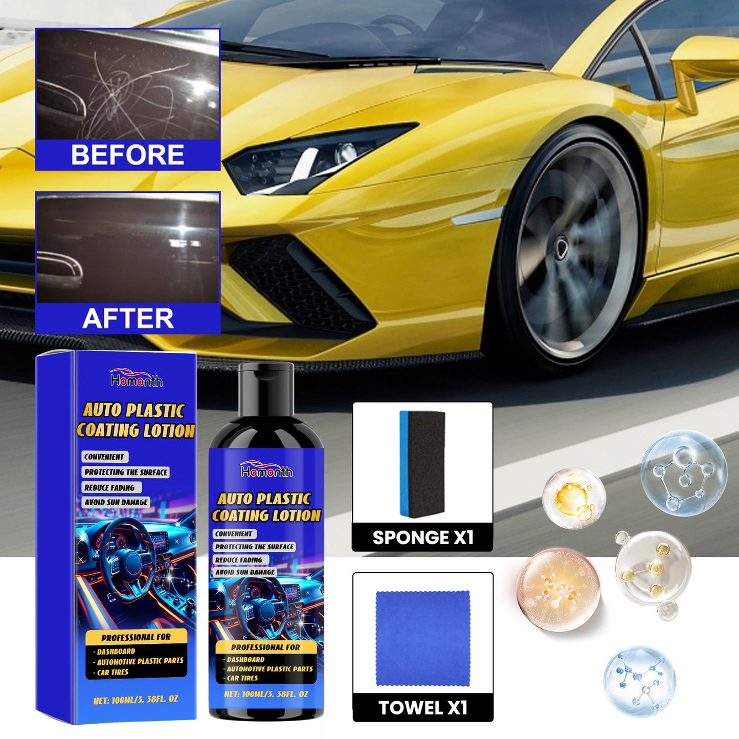 Scratch Retreader, Car Scratch Paint Repair Maintenance Refurbished Cleaning And Polishing Coating Agent