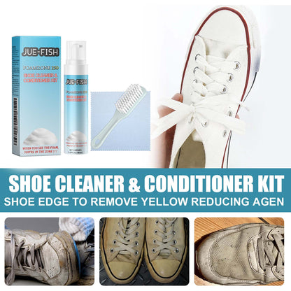 Shoe Cleaning Care Set Small White Shoes Yellow Edge Stain Cleaning White Portable Whitening Agent