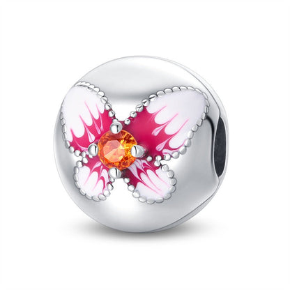 Butterfly flower thread safety bead fixing clip buckle string decoration