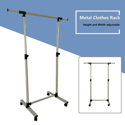 Short hanger, used for hanging heavy-duty rolling hangers with bottom racks and wheels for clothes