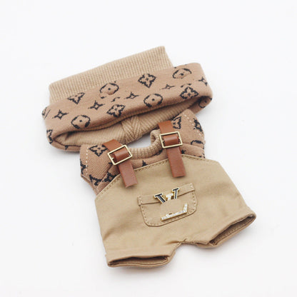 17cm Labubu First and Second Generation Blind Box 10cm Cotton Crying Doll Clothes Knitted Printed Hat