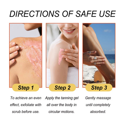 Black Care Gel, Summer Beach Beach Quick Tanning Bronzer Natural Refreshing And Moisturizing
