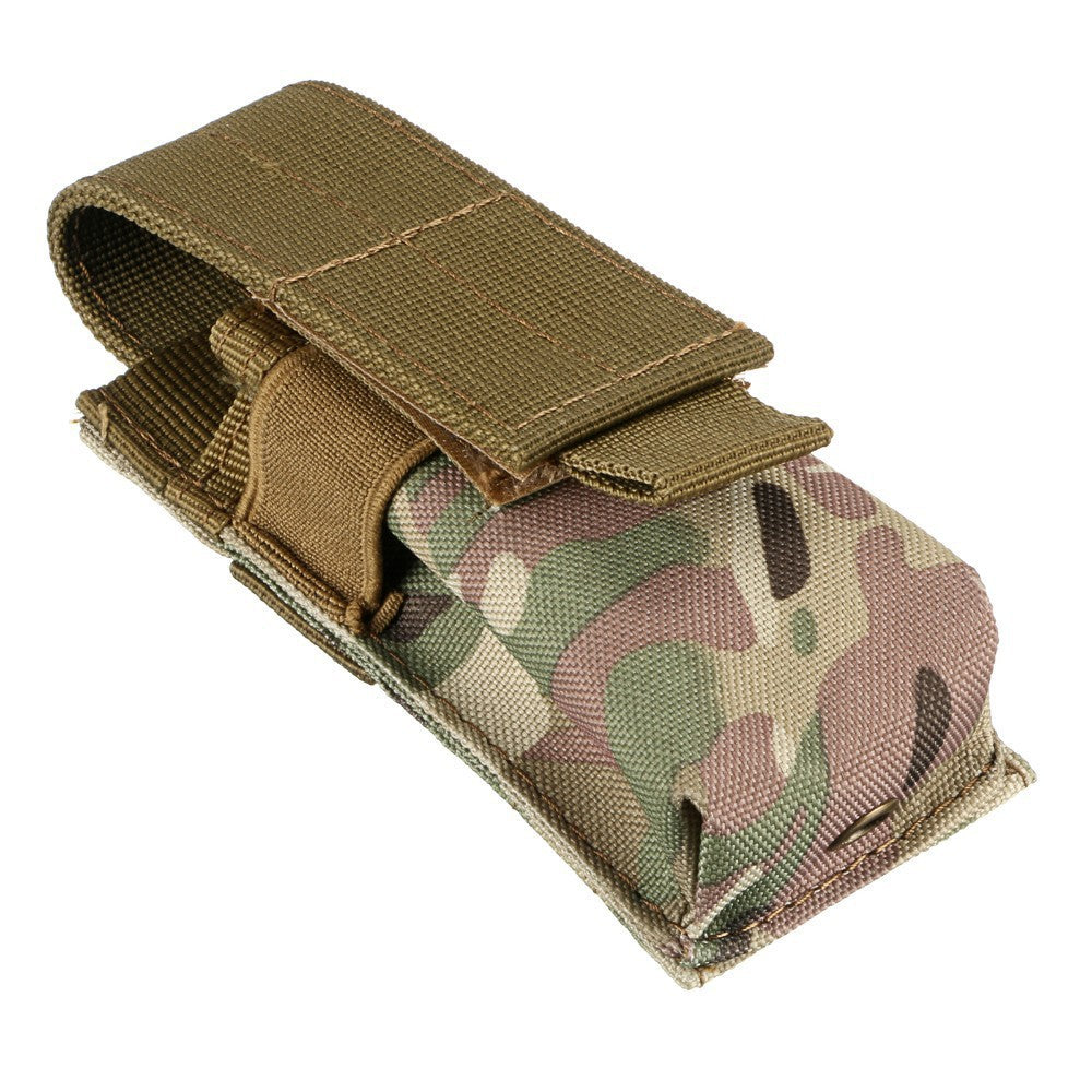 Outdoor Military Fan Flashlight Bag Small Single Tool Bag M5 Tactical Flashlight Bag Molle Accessory Bag Waist Bag