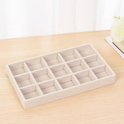 Plush jewelry storage box jewelry box rings earrings bracelets necklaces storage display shelf