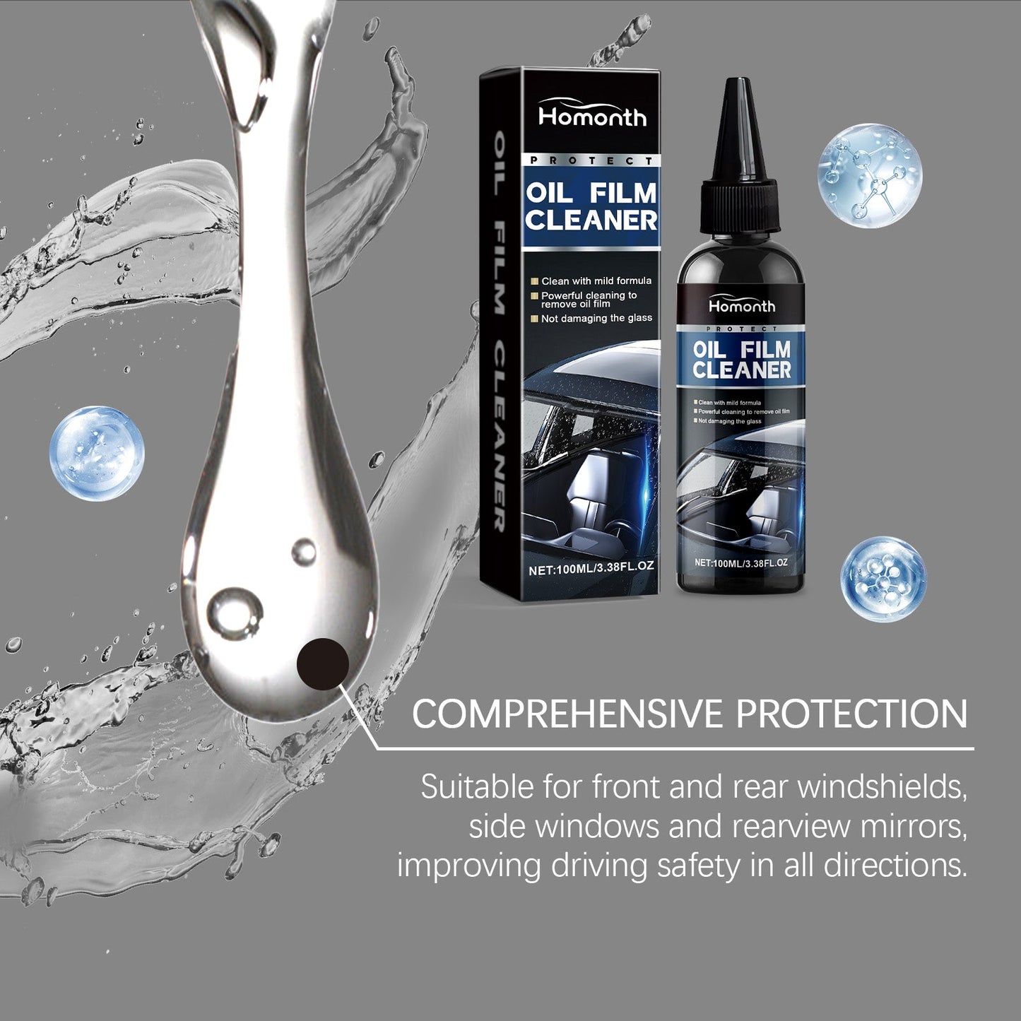Car Oil Film Cleaner Car Window Rain And Fog Cleaning Coating Agent Car Glass Cleaner