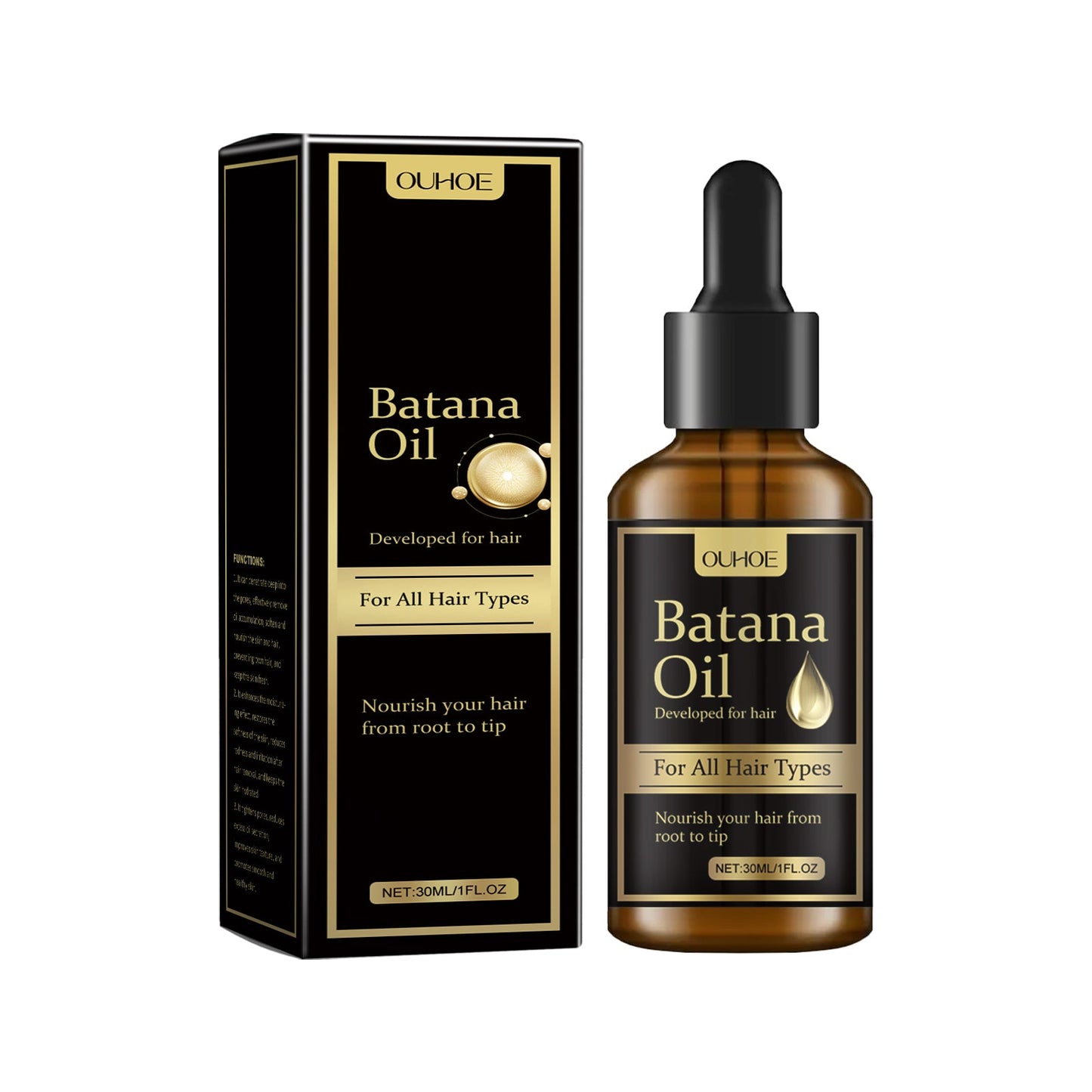 Batana Hair Care Essential Oil, Nourishing And Moisturizing Soft Repair Vitamin E Nourishes The Scalp And Gives It A Glowing Glow