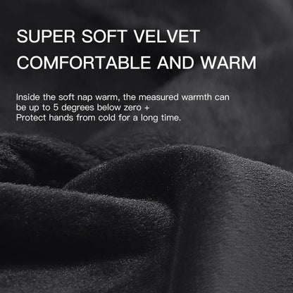 Outdoor warm cold windproof riding gloves touch screen windproof and anti-skid women's velvet full finger gloves