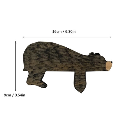 Interesting animal brown bear room door top wooden decoration home creative door frame decoration ornaments