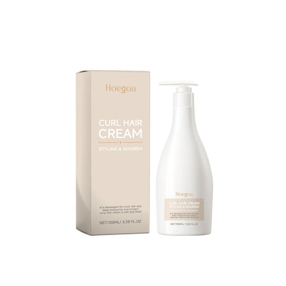 Moisturizing Curl Cream, Hydrating Glossy Curl Cream, Hydrating Hair Elastic Curl Cream