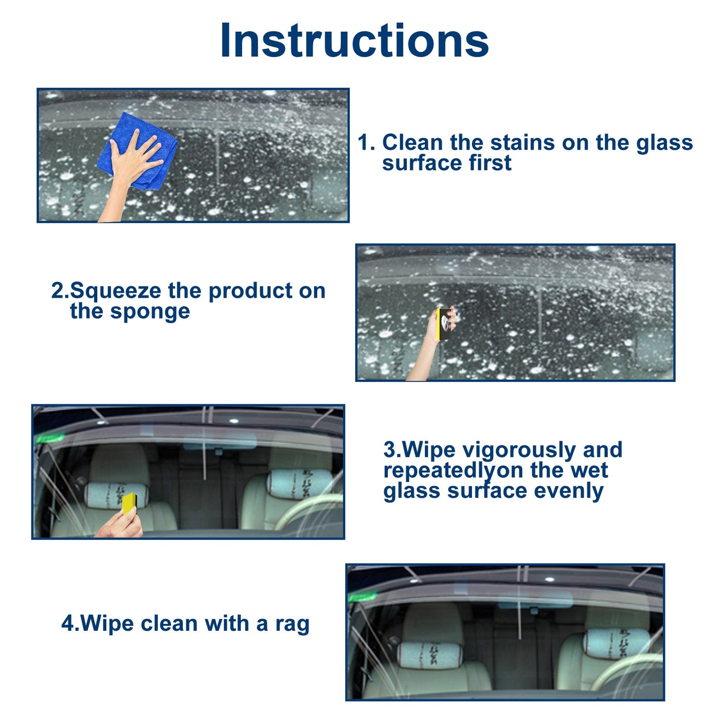Glass Hard Spot Remover Car Glass, Glass Cleaning Decontamination Scratch Repair Polishing Cream