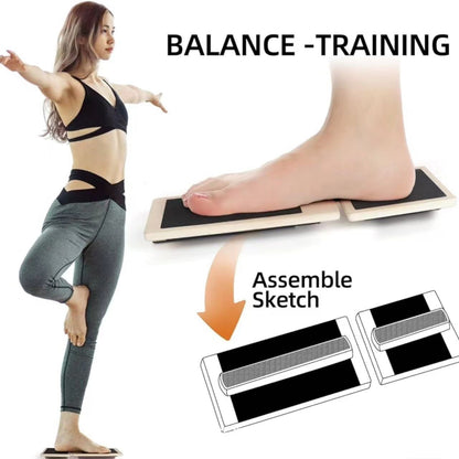 Solid Wood Incline Stretcher Wooden Posture Corrector Calf Foot Stretching Board Straight Leg Standing Stretching Board