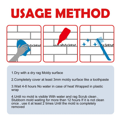 Mildew Remover Gel, Multi-Functional Mildew Remover Wall Tile Crevices Refrigerator Washing Machine Rubber Ring Cleaner