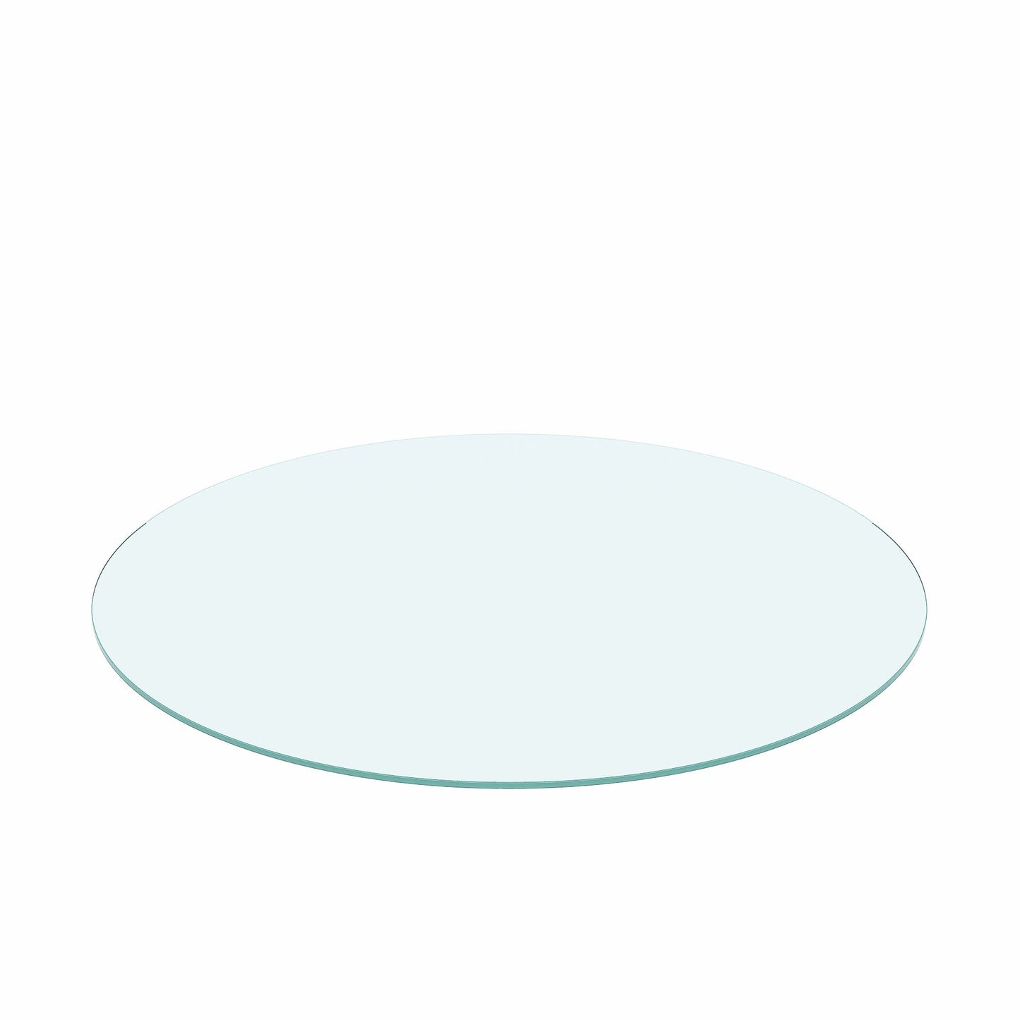 36" Inch Round Tempered Glass Table Top Clear Glass 1/4" Inch Thick Flat Polished Edge