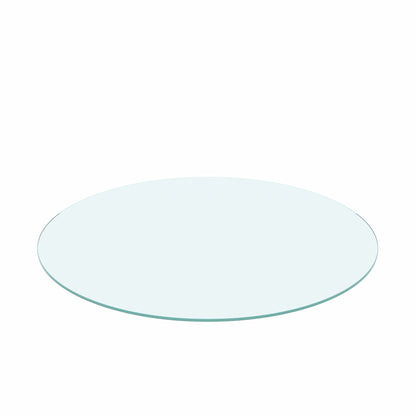 36" Inch Round Tempered Glass Table Top Clear Glass 1/4" Inch Thick Flat Polished Edge
