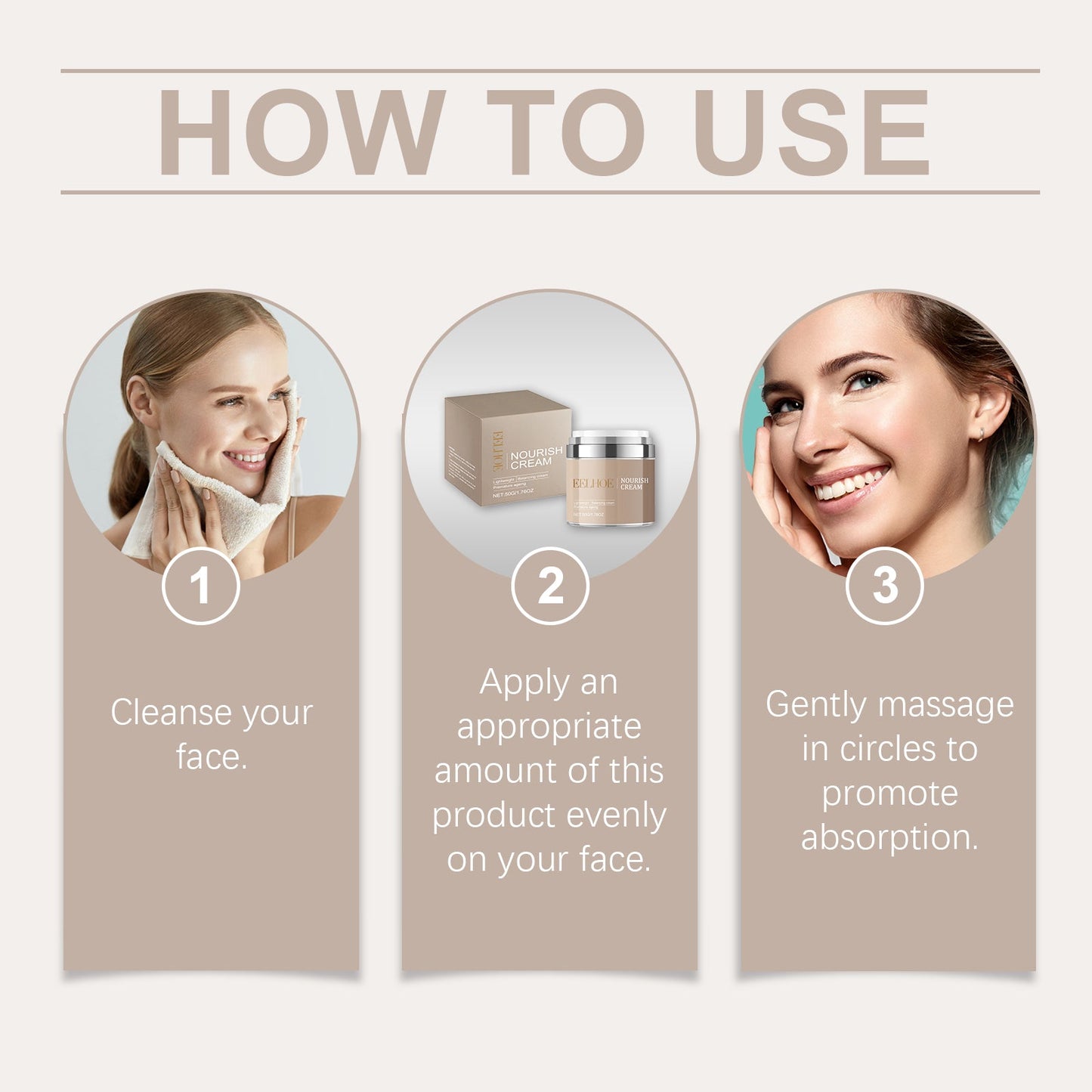 Facial Nourishing Cream Moisturizes And Hydrates Skin For A Long Time