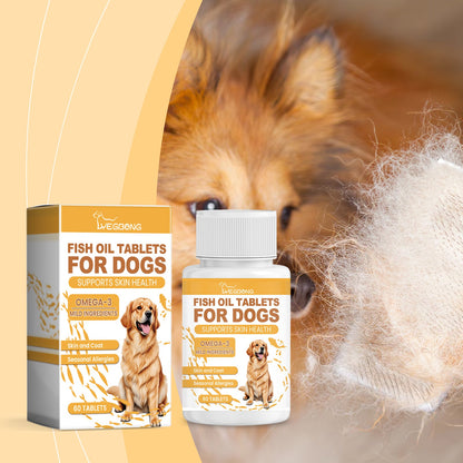 Dog Multi-Dimensional Fish Oil Tablet Pet Dog Hair Care Moisturize Skin Care Pet Health