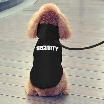 New pet hoodie, outerwear, Security printed hoodie, dog clothing for autumn and winter