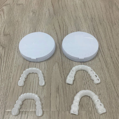 Upper Teeth And Lower Teeth Simulation Braces Non-Porous Braces Whitening Sleeves Second-Generation Silicone Simulation Teeth Dentures