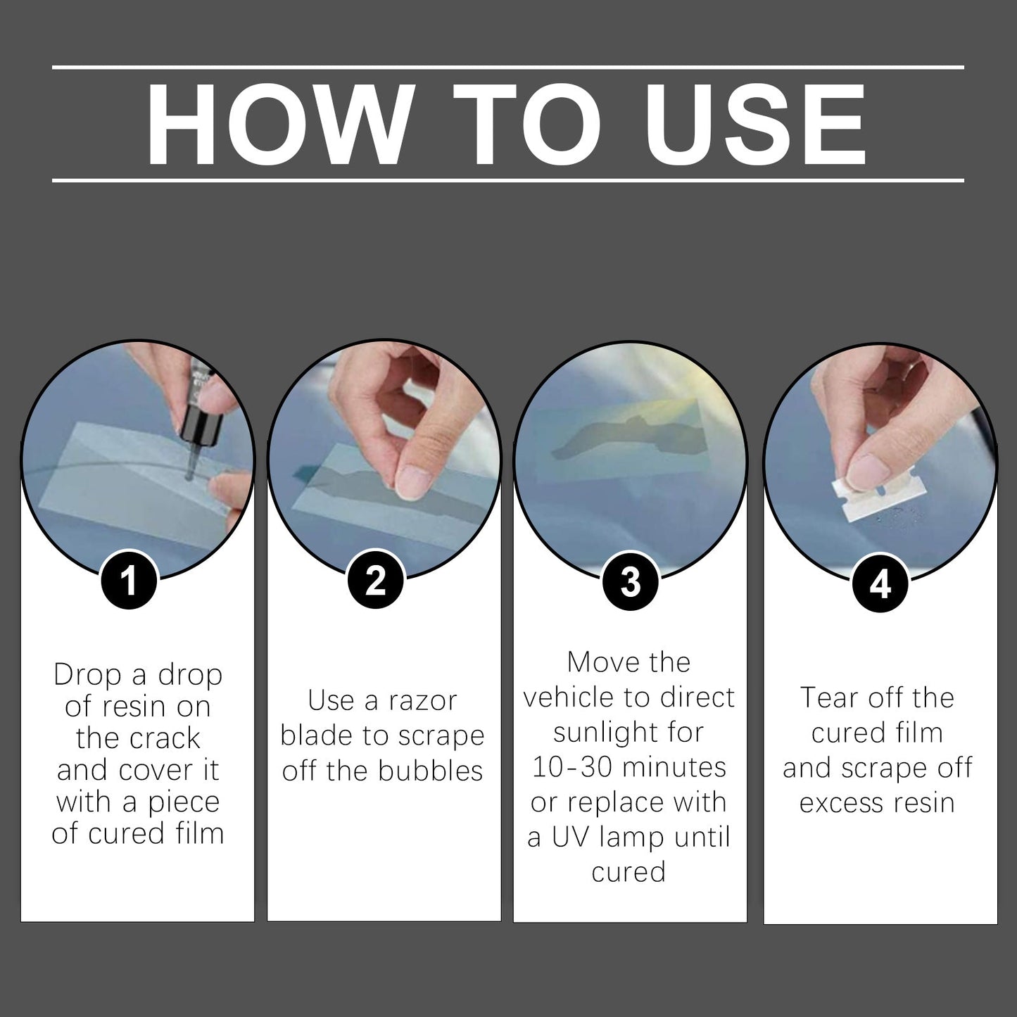 Automotive Glass Care Kit Automotive Windshield Cracks And Scratches Adhesive Repair Solution