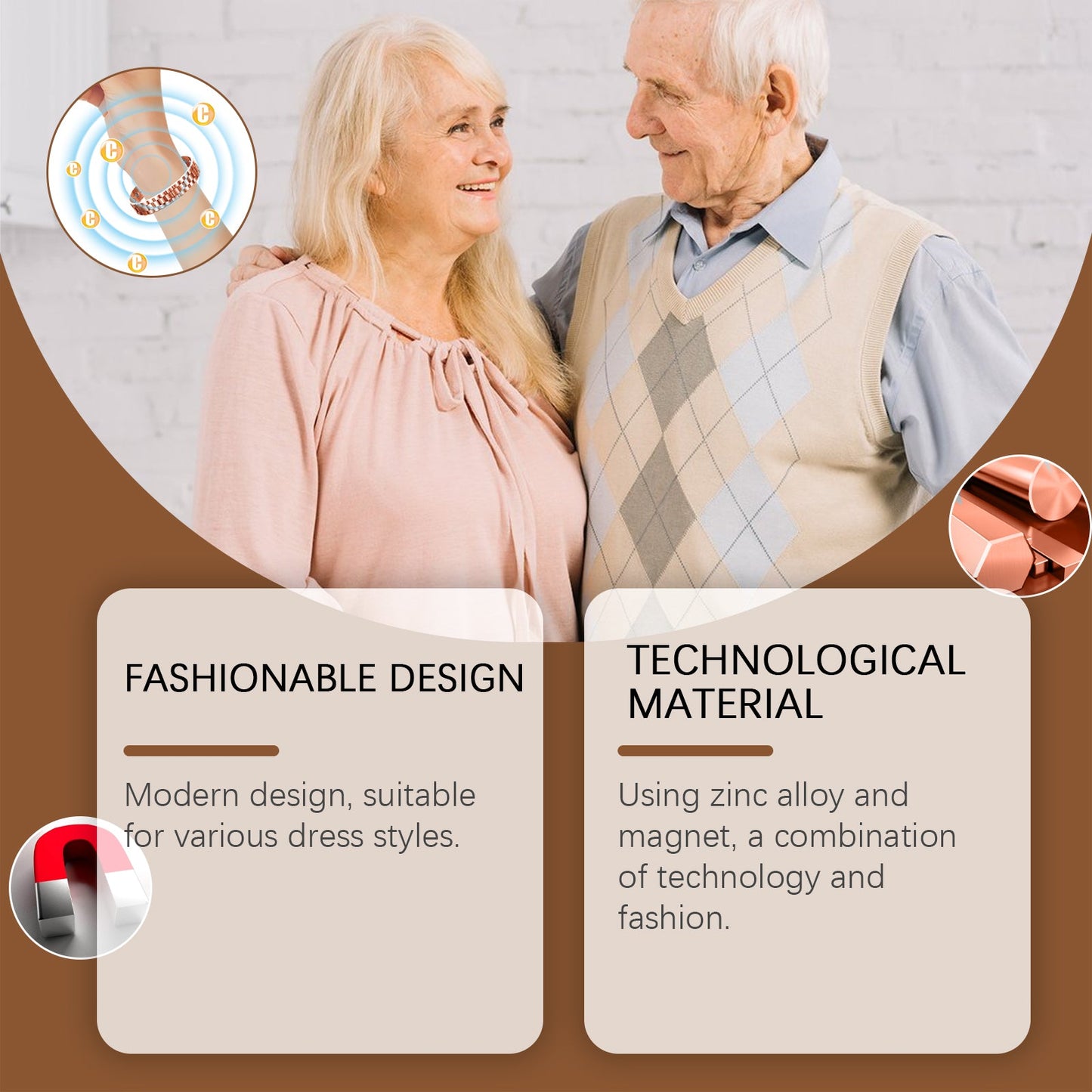 Sugar Bracelet, The Elderly Body Health Care To Relieve Discomfort, Hand In Hand To Decorate Sugar Bracelet