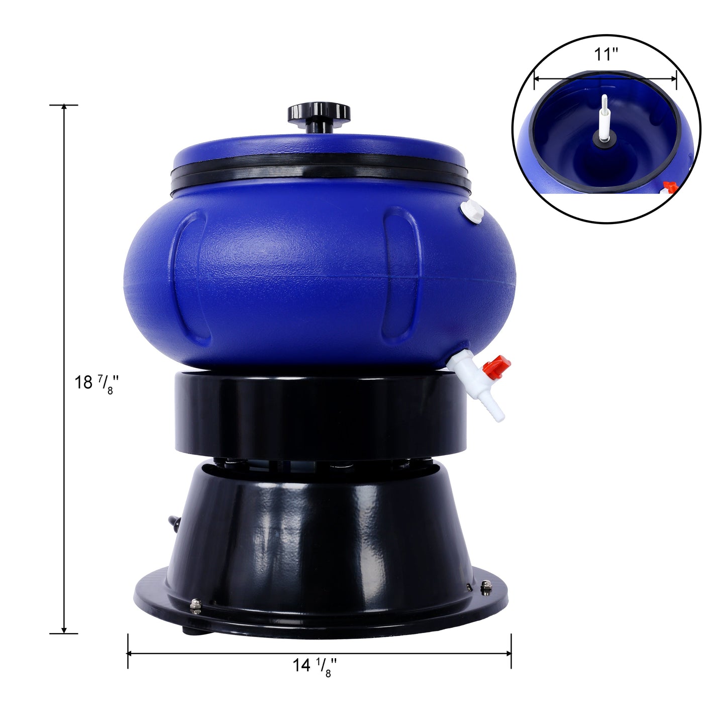 Electric 18 Lbs Vibratory Tumbler Vibratory Tumbler Bowl for Polishing Metal