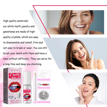 Tooth Gem Kit, Accessories Easy To Remove And Install Crystal Dental Drill Tooth Embellish Glitter Stick