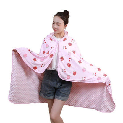 Digital Printing Double Layer Office Nap Blanket Multifunctional Lazy Shawl Blanket