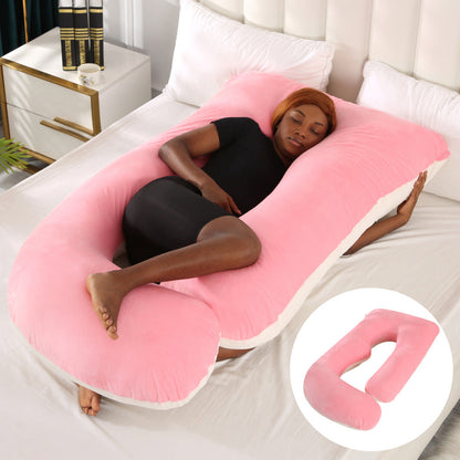 Pregnant women's pillow waist protection side sleeping slope pillow J-shaped pregnancy sleeping pillow