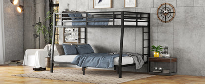 Metal Full XL over Queen Bunk Bed for Teens and Adults,Space-Saving/Noise Reduced/No Box Spring Needed