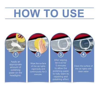 Car Headlight Care Cream Dust Brightening Clean Yellow Polishing Refurbished Car Headlight Care