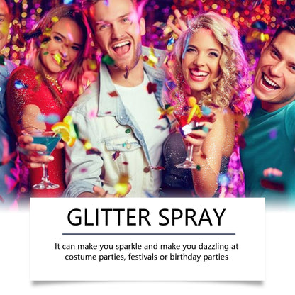 Stage Makeup Glitter Spray, Dance Party Festive Atmosphere Carnival Hair Body Highlight Glitter Spray