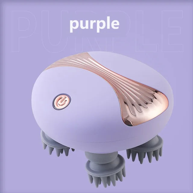 Mini Electric Head Massager Relax Shoulder Neck Deep Tissue Red Light Therapy Body Scalp Massage Kneading Vibrating Device