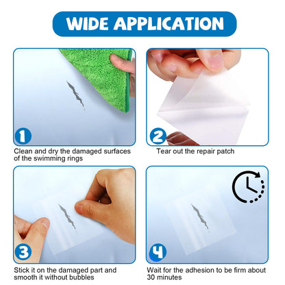 Swimming Ring Repair Repair Kit Self-Adhesive Lining Patch Swimming Ring Inflatable Pontoon Waterproof Seal