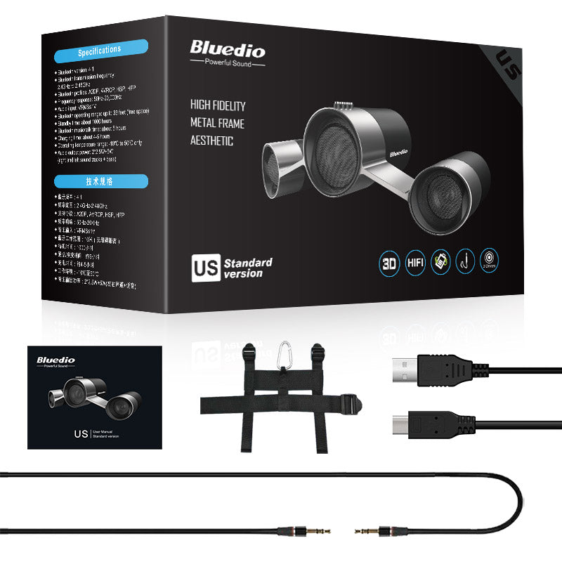 Bluedio US Wireless Home Audio Speaker System Patented Three Drivers Bluetooth speakers with Microphone Bass 3D Sound Surround
