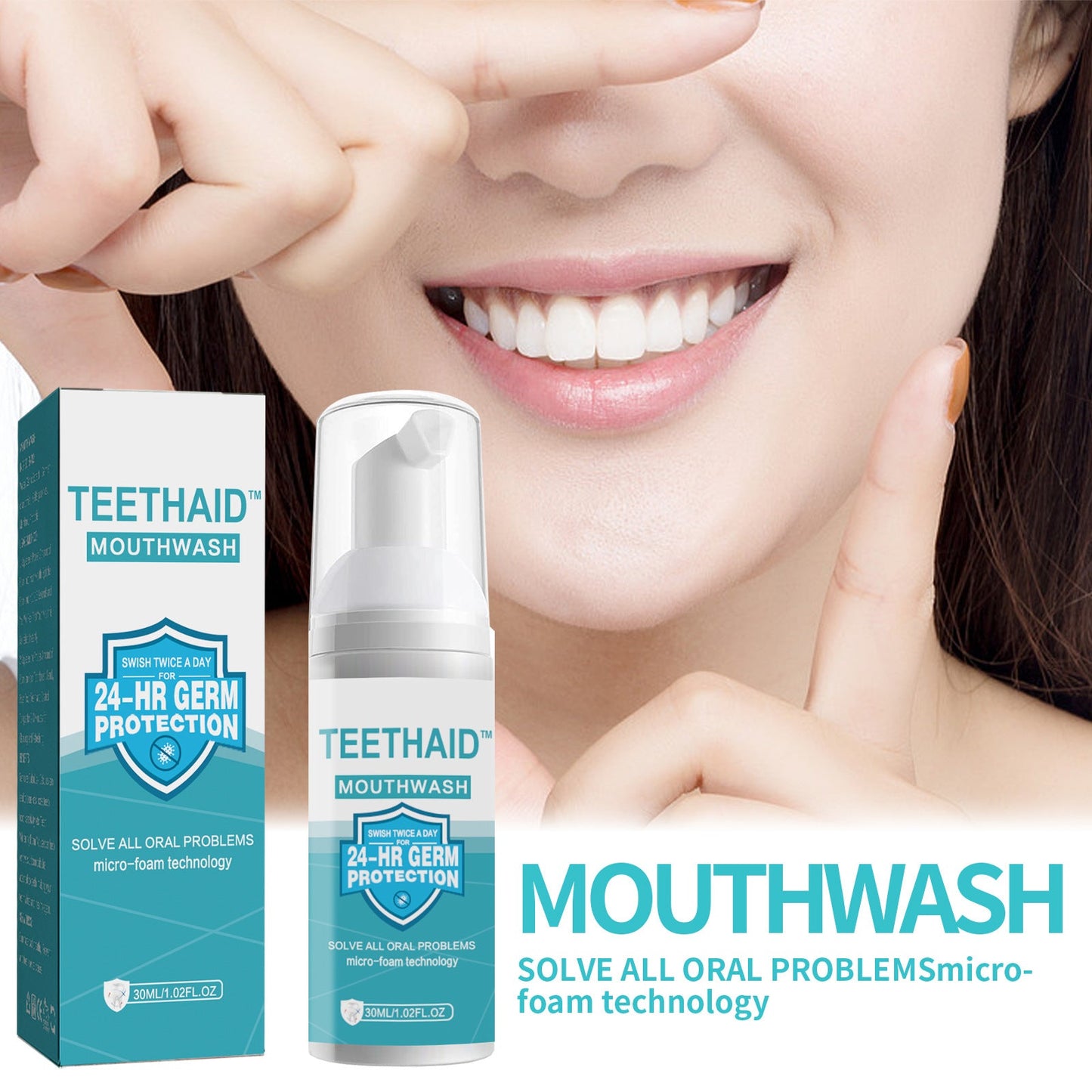 Cleanser Mousse Toothpaste Cleanser Brightening Teeth Freshening Breath Brightening Anti-Cavities Removing Stains Mouth Cleanser