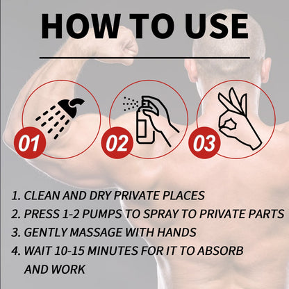 Men's Treatment Spray, Men's Body Care To Enhance Endurance Moisturizing Treatment Topical Spray