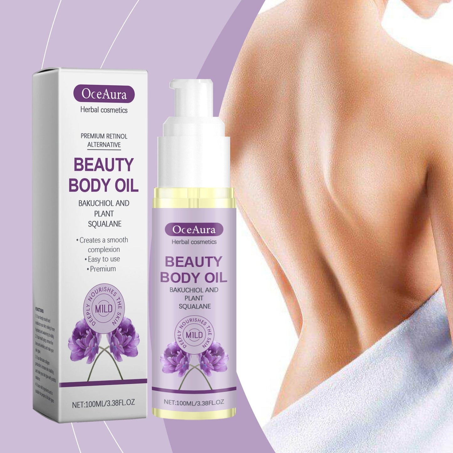 Body Moisturizing Care Oil, Daily Skin Care Moisturizing And Refreshing Care Oil