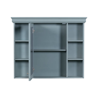 36 inch modern mirror cabinet with adjustable shelves, 2 soft closing doors, and 6 drawer storage cabinet door organizers