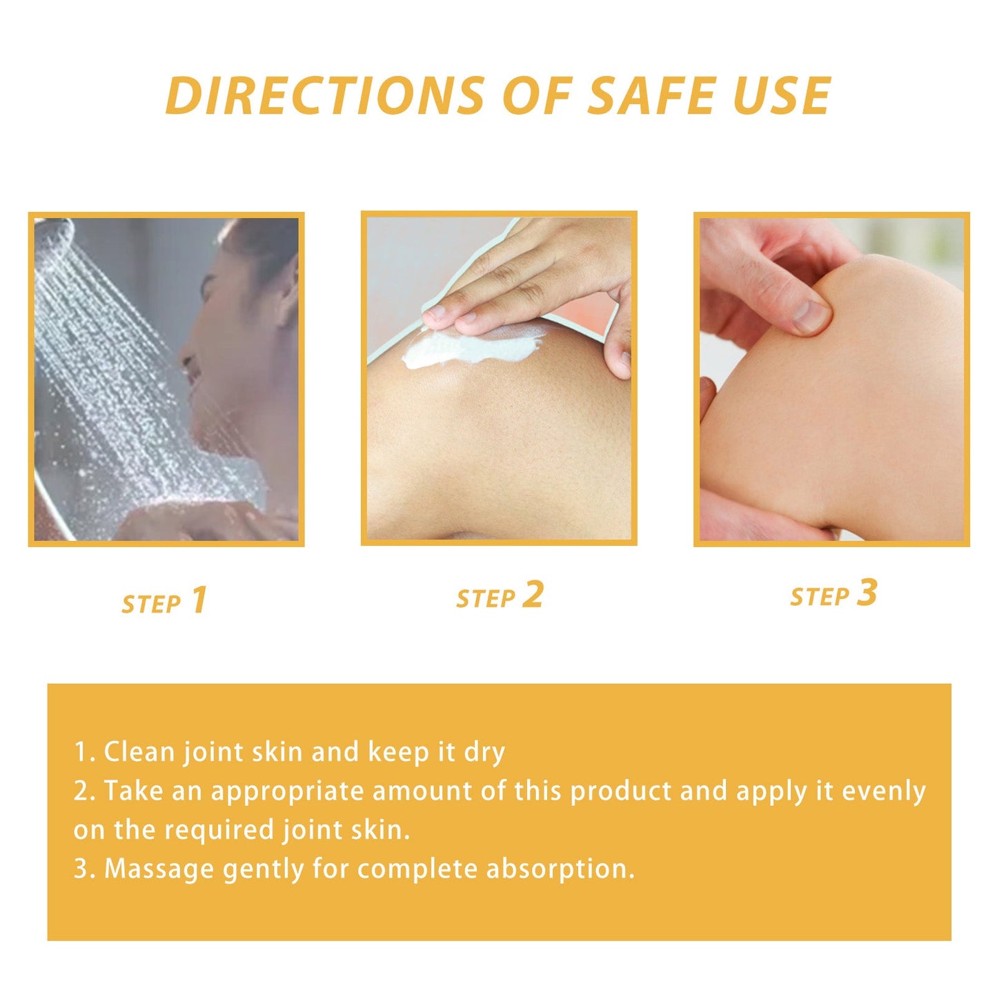 Bee Venom Joint Care Cream For Sore Shoulders, Neck, Elbows And Legs Massage Cream