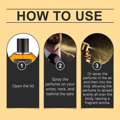 Men's Perfume, Long Lasting Light Fragrance Wood Fragrance Fresh Natural Release Men's Charm Perfume