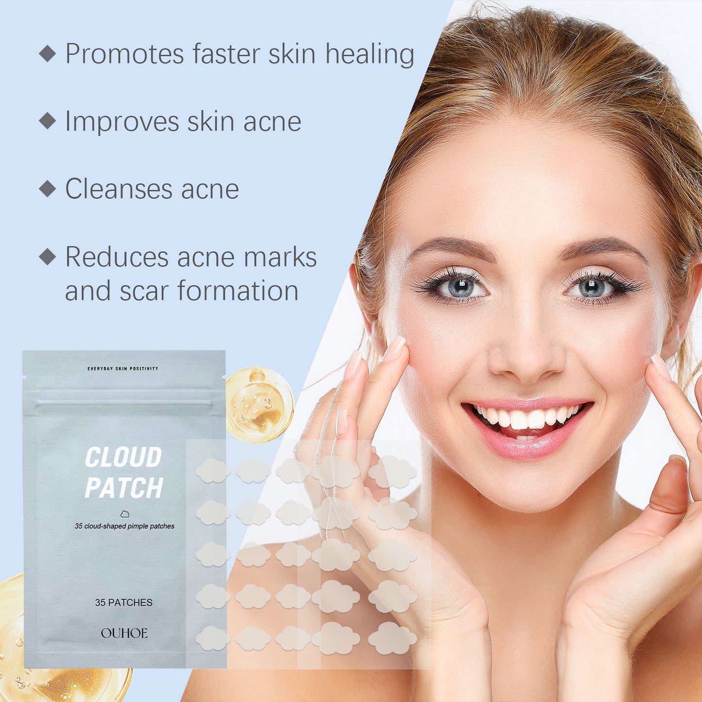 Cloud Acne Patch Repair Mild Facial Skin Clean Acne Skin Delicate Skin Care Patch