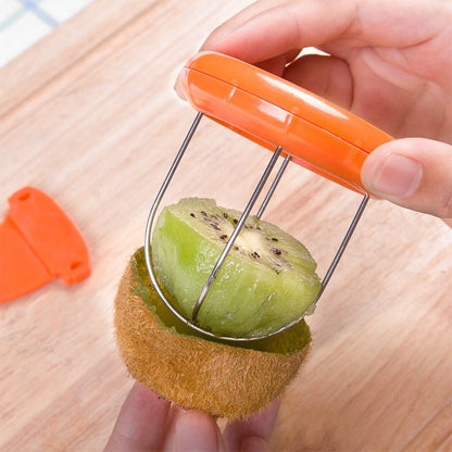 Creative stainless steel kiwifruit peeler specialized for peeling and dividing