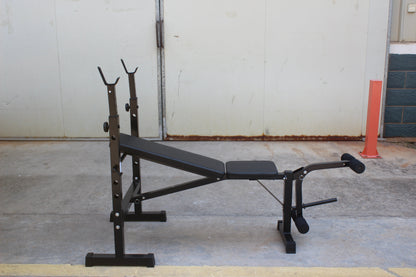 Olympic Weight Bench Bench Press Set with Squat Rack and Bench for Home Gym Full-Body Workout
