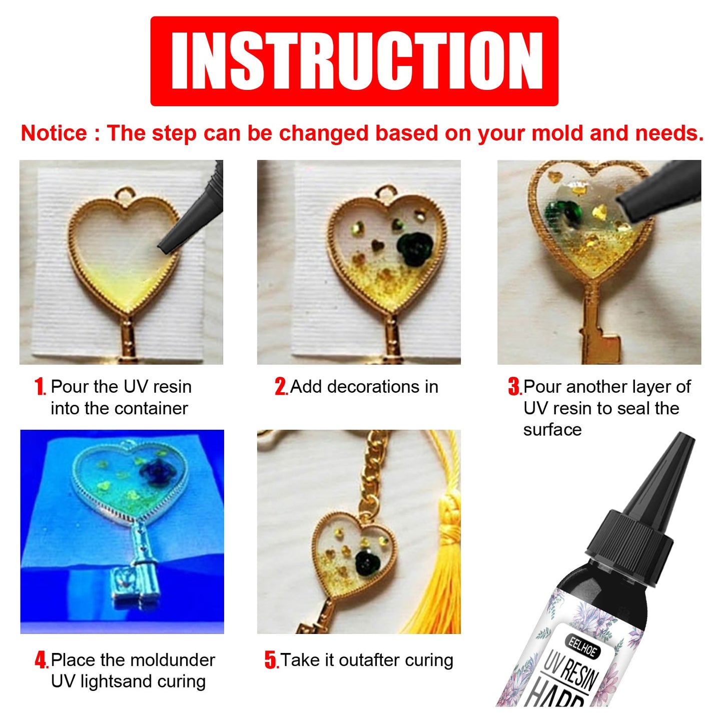 Uv Resin Glue Flower Acrylic Ceramic Adhesive Uv Manual Diy Curing Adhesive