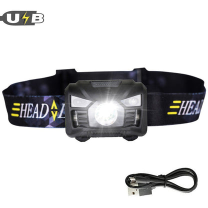 CREE 5W LED Body Motion Sensor Headlamp Mini Headlight Rechargeable Outdoor Camping Flashlight Head Torch Lamp With USB Charging